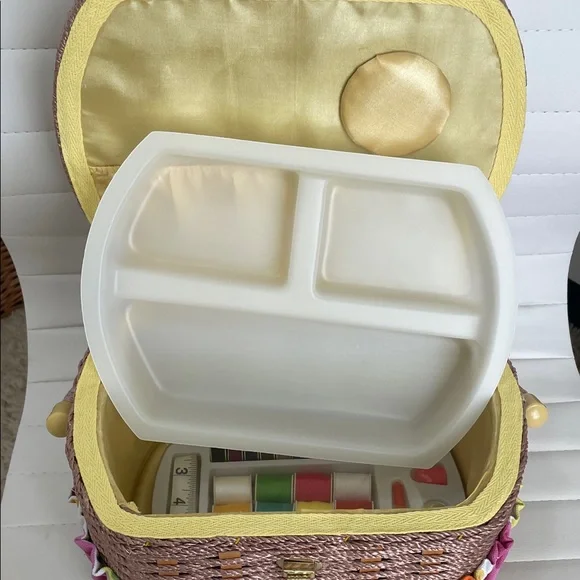 Colorful Woven Sewing Basket - Picture 8 of 10